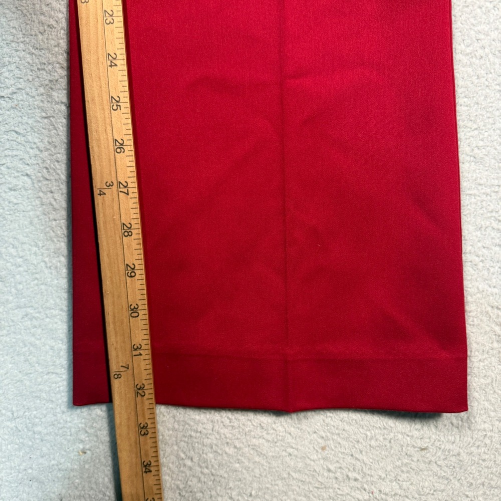 Vintage Y2K Express Design Studio Womens 0 Red Low Rise Editor Flare Pants - Picture 8 of 9